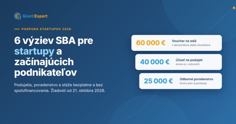 podpora startupov z SBA